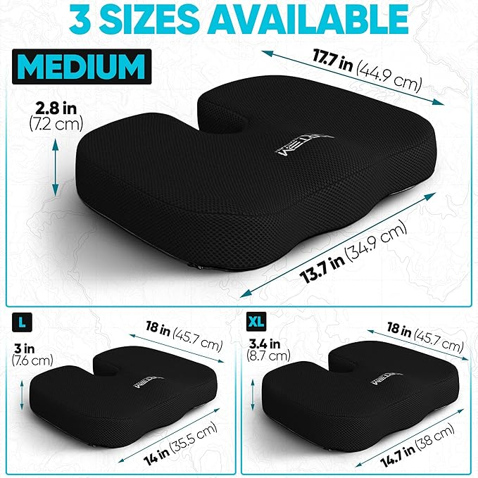 FORTEM Office Chair Cushion, Memory Foam Seat Cushion